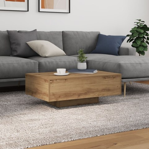 Stolik kawowy vidaXL z podświetleniem LED Artisan Oak 85x55x31 cm