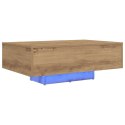 Stolik kawowy vidaXL z podświetleniem LED Artisan Oak 85x55x31 cm
