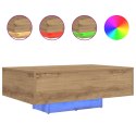 Stolik kawowy vidaXL z podświetleniem LED Artisan Oak 85x55x31 cm