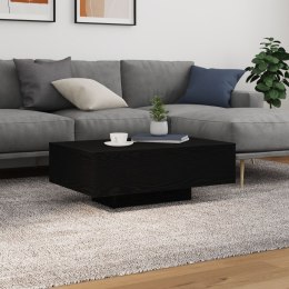 Stolik kawowy vidaXL z podświetleniem LED Czarny Dąb 85x55x31 cm