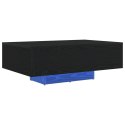 Stolik kawowy vidaXL z podświetleniem LED Czarny Dąb 85x55x31 cm