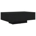 Stolik kawowy vidaXL z podświetleniem LED Czarny Dąb 85x55x31 cm