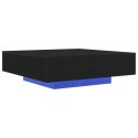 Stolik kawowy vidaXL z podświetleniem LED czarny dąb 100x100x31 cm