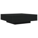 Stolik kawowy vidaXL z podświetleniem LED czarny dąb 100x100x31 cm