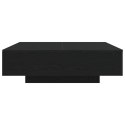 Stolik kawowy vidaXL z podświetleniem LED czarny dąb 100x100x31 cm