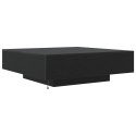 Stolik kawowy vidaXL z podświetleniem LED czarny dąb 100x100x31 cm