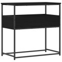 Stolik konsolowy vidaXL Czarny Dąb 75x40x75 cm z drewna inżynieryjnego i stali