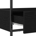 Stolik konsolowy vidaXL Czarny Dąb 75x40x75 cm z drewna inżynieryjnego i stali