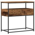 Stolik konsolowy vidaXL Stary drewno 75x40x75 cm z drewna inżynieryjnego i stali