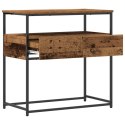 Stolik konsolowy vidaXL Stary drewno 75x40x75 cm z drewna inżynieryjnego i stali