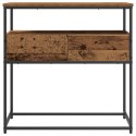 Stolik konsolowy vidaXL Stary drewno 75x40x75 cm z drewna inżynieryjnego i stali