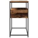Stolik konsolowy vidaXL Stary drewno 75x40x75 cm z drewna inżynieryjnego i stali