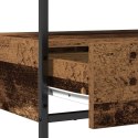Stolik konsolowy vidaXL Stary drewno 75x40x75 cm z drewna inżynieryjnego i stali