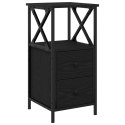 Szafka nocna vidaXL Czarny Dąb 34x35,5x70 cm z materiału drewnopochodnego