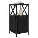 Szafka nocna vidaXL Czarny Dąb 34x35,5x70 cm z materiału drewnopochodnego