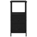 Szafka nocna vidaXL Czarny Dąb 34x35,5x70 cm z materiału drewnopochodnego