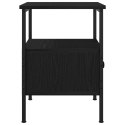 Szafka nocna vidaXL Czarny Dąb 34x36x50 cm Z materiałów drewnopochodnych i stali
