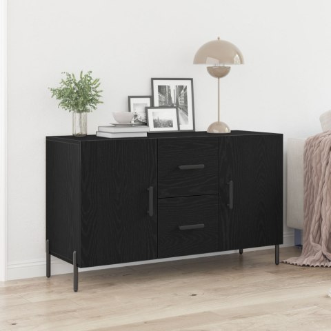  Komoda Czarny Dąb 100x36x60 cm Drewno inżynieryjne