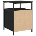  Szafka nocna Czarny Dąb 44x45x60 cm Z materiałów inżynieryjnych i stali