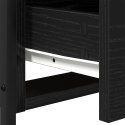  Szafka nocna Czarny Dąb 44x45x60 cm Z materiałów inżynieryjnych i stali