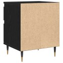  Szafka nocna czarna dąb 40x35x50 cm materiał drewnopochodny