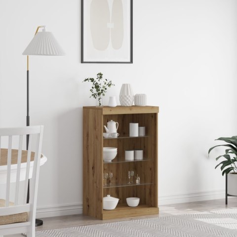  Szafka z podświetleniem LED Dąb rzemieślniczy 60,5x37x100 cm