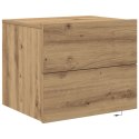 Stolik nocny vidaXL z LED do montażu na ścianie z dębu artisan 50x39x41 cm