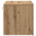 Stolik nocny vidaXL z LED do montażu na ścianie z dębu artisan 50x39x41 cm