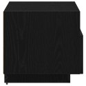 Szafka nocna vidaXL z lampkami LED Czarny Dąb 40x39x37 cm