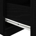 Szafka nocna vidaXL z lampkami LED Czarny Dąb 40x39x37 cm