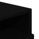 Szafka nocna vidaXL z lampkami LED Czarny Dąb 40x39x37 cm