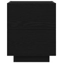 Szafka nocna vidaXL z lampkami LED Czarny Dąb 45x40x55 cm