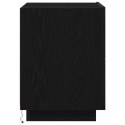 Szafka nocna vidaXL z lampkami LED Czarny Dąb 45x40x55 cm