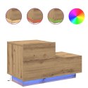 Szafka nocna vidaXL z oświetleniem LED Artisan Oak 100x36x49 cm
