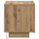 Szafka nocna vidaXL z oświetleniem LED Artisan Oak 100x36x49 cm