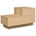Szafka nocna vidaXL z oświetleniem LED Artisan Oak 100x36x49 cm