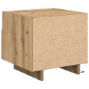 Szafka nocna vidaXL z oświetleniem LED Dąb rzemieślniczy 40x39x37 cm