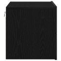 Szafka nocna vidaXL z oświetleniem LED, montowana na ścianie, dąb czarny 50x39x41 cm