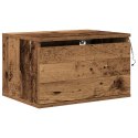 Szafka nocna vidaXL z oświetleniem LED, montowana na ścianie, stary drewniany wygląd 50x36x30 cm