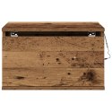 Szafka nocna vidaXL z oświetleniem LED, montowana na ścianie, stary drewniany wygląd 50x36x30 cm