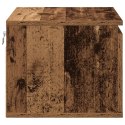 Szafka nocna vidaXL z oświetleniem LED, montowana na ścianie, stary drewniany wygląd 50x36x30 cm