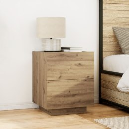 Szafka nocna vidaXL z podświetleniem LED Artisan Oak 45x40x55 cm