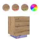 Szafka nocna vidaXL z podświetleniem LED Artisan Oak 45x40x55 cm