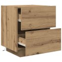 Szafka nocna vidaXL z podświetleniem LED Artisan Oak 45x40x55 cm