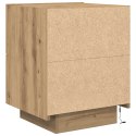 Szafka nocna vidaXL z podświetleniem LED Artisan Oak 45x40x55 cm
