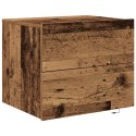  Szafka nocna z LED na ścianę ze starego drewna 50x39x41 cm