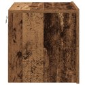  Szafka nocna z LED na ścianę ze starego drewna 50x39x41 cm