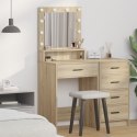 Toaletka vidaXL z LED-owym oświetleniem w kolorze dębu Sonoma 50x41x135 cm