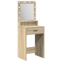 Toaletka vidaXL z LED-owym oświetleniem w kolorze dębu Sonoma 50x41x135 cm