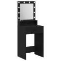Toaletka vidaXL z LED-owym podświetleniem, czarny dąb, 50x41x135 cm